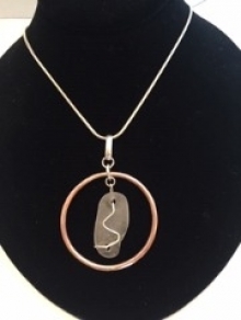 gallery/copper circle with sea glass